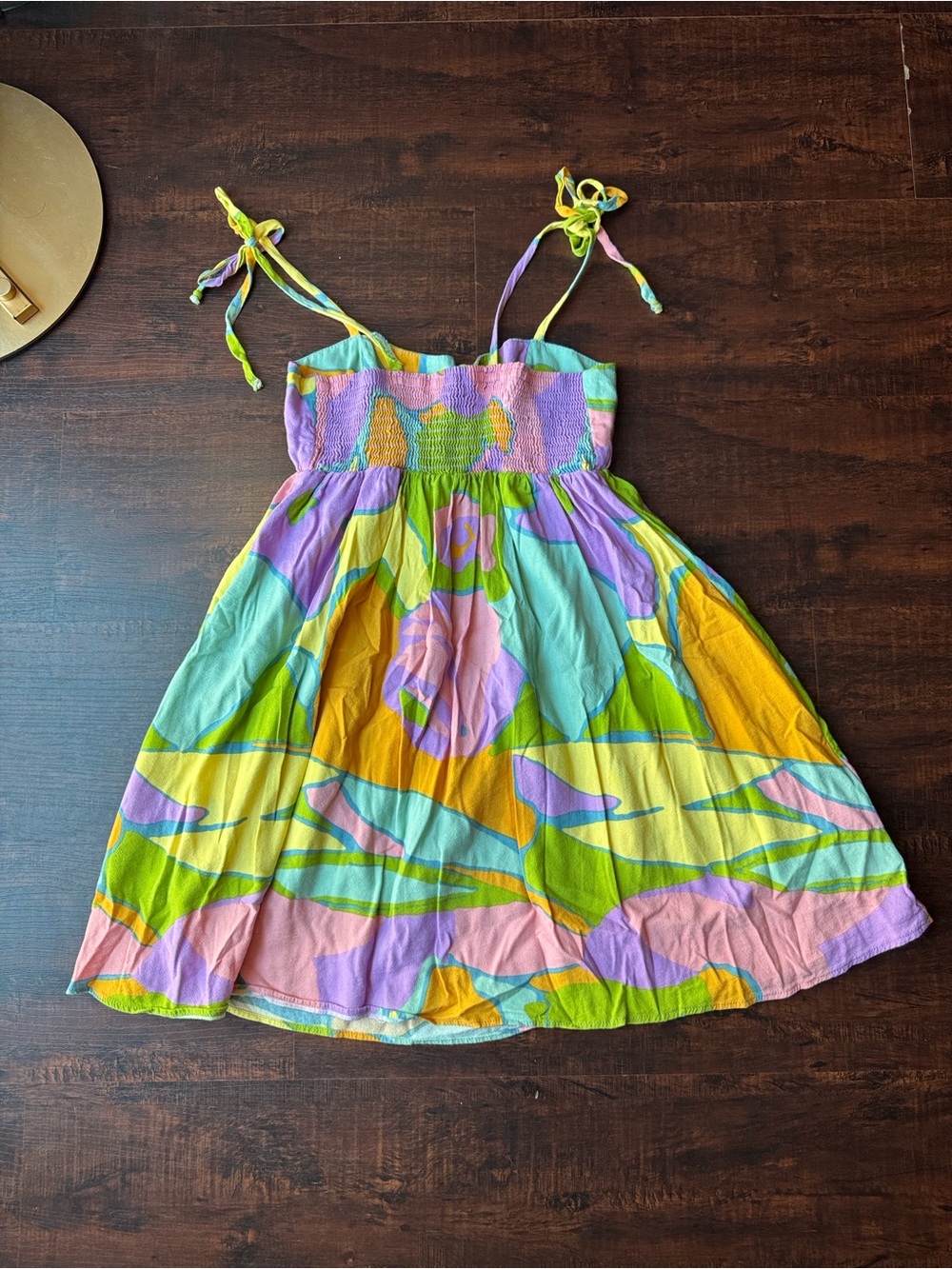Show Me Your MuMu Pastel Multi-Color Tie-Strap Mini Dress - Picture 3 of 4